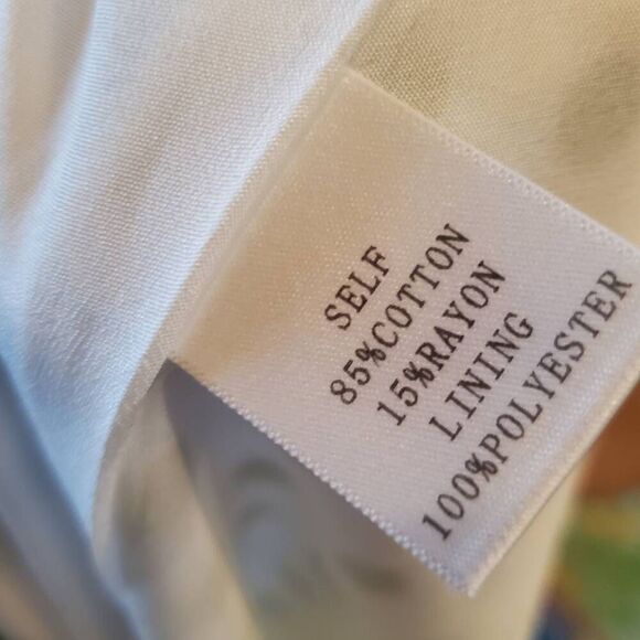 Tulip White Polkadot Cotton Blend Skirt - Size Large - Picture 14 of 15